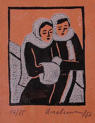 Druck: Winterspaziergang I von Monika Brachmann