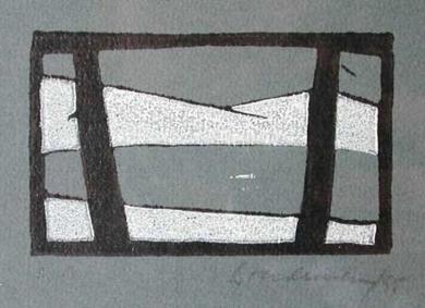 Druck: Bäume am See II von Monika Brachmann