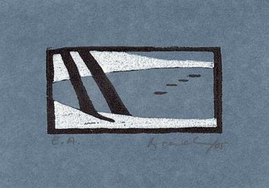 Druck: Bäume am See von Monika Brachmann