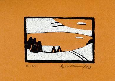 Druck: Winter am See von Monika Brachmann