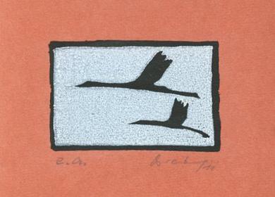 Druck: Kraniche von Monika Brachmann