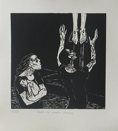 Druck Auch sie werden sterben aus der Mappe Visionen zur atomaren Vernichtung der Menschheit