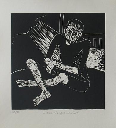 Druck ... einen langsamen Tod aus der Mappe Visionen zur atomaren Vernichtung der Menschheit