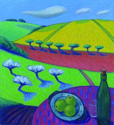 Ölbild Ein Nachmittag in der Uckermark von Monika Brachmann